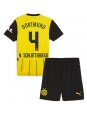 Borussia Dortmund Nico Schlotterbeck #4 Domácí dres pro děti 2024-25 Krátký Rukáv (+ trenýrky)